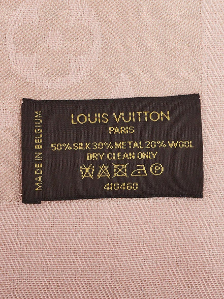Louis Vuitton Monogram Shine Shawl Rose Gold / Beige "Unworn"