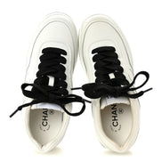 Chanel Interlocking CC Logo Low-Top Calfskin Sneakers 