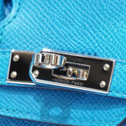Hermes Birkin 25 Epsom Leather Bleu Frida with Palladium Hardware 