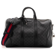 Gucci Savoy Medium Duffel Bag 45cm Black GG Supreme (Pre-Loved)