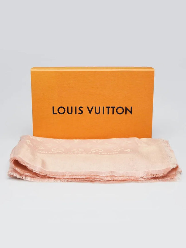 Louis Vuitton Monogram Shine Shawl Rose Gold / Beige "Unworn"