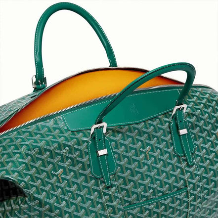 Goyard Green Goyardine Canvas Boston 45 "Unworn"