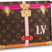 Louis Vuitton Pochette Voyage MM Monogram Trunk Print (Pre-Loved)