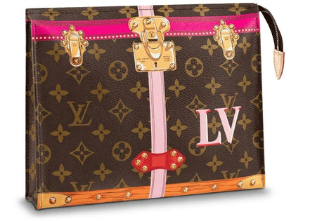 Louis Vuitton Pochette Voyage MM Monogram Trunk Print (Pre-Loved)