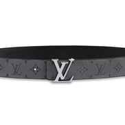 Louis Vuitton Monogram Eclipse LV Initiales Reversible Belt 