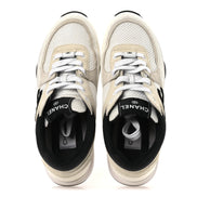 Chanel White and Black Runner Sneakers 