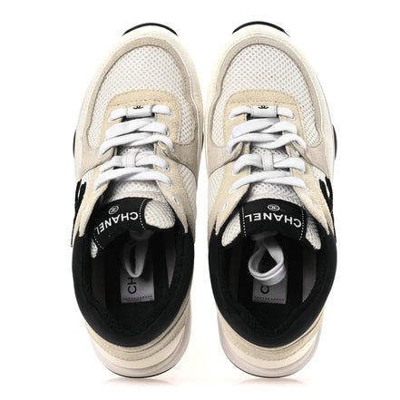 Chanel White and Black Runner Sneakers "Unworn"