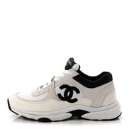 Chanel White and Black Runner Sneakers 