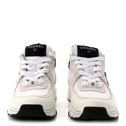 Chanel White and Black Runner Sneakers "Unworn"