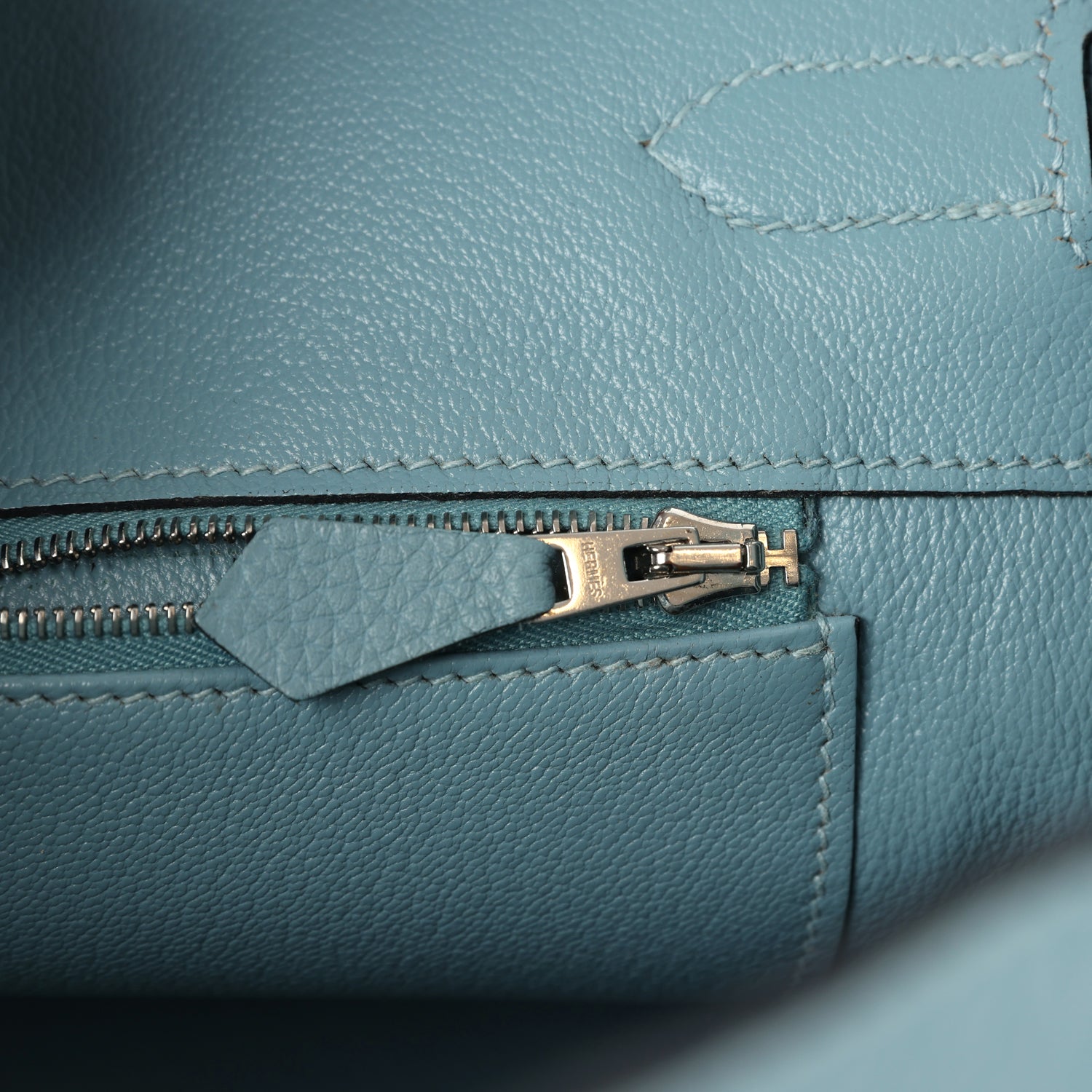 Hermès Birkin 35 Blue Jean Togo Leather Silver Hardware Letter M (2009) (Pre-Loved)