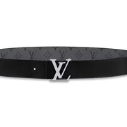 Louis Vuitton Monogram Eclipse LV Initiales Reversible Belt 
