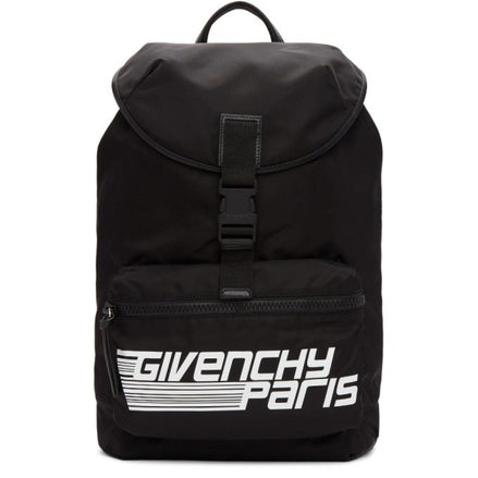 Givenchy Black Nylon Paris Logo Backpack "Unworn"