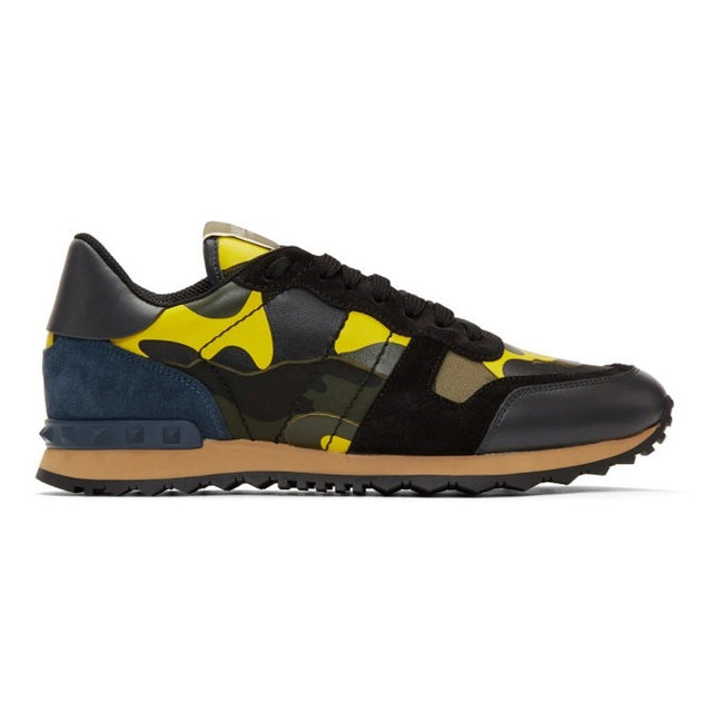 Valentino Garavani Rockrunner Yellow Camouflage Sneakers (Pre-Loved)