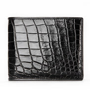 Gucci Genuine Black Crocodile Leather Bi-Fold Wallet (Pre-Loved)