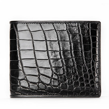 Gucci Genuine Black Crocodile Leather Bi-Fold Wallet (Pre-Loved)