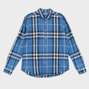 Burberry Sky Blue Check Long-Sleeve Shirt (Pre-Loved)