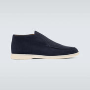 Loro Piana Open Walk Suede Ankle Boots 