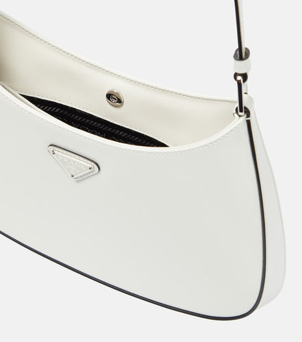 Prada Cleo Brushed Leather Shoulder Bag White "Unworn"