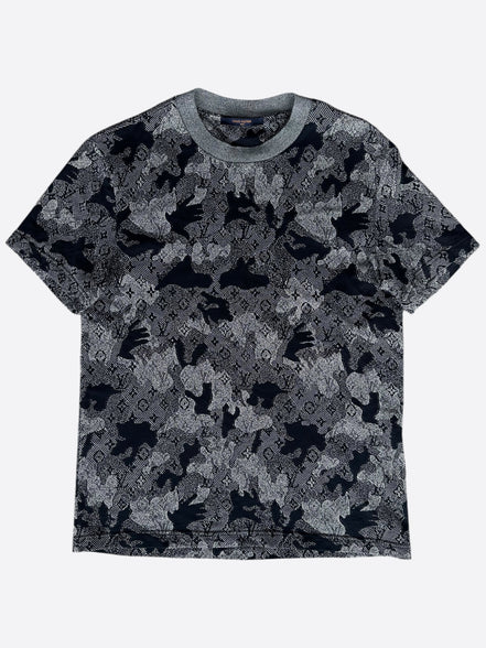 Louis Vuitton Black and Grey Monogram Camo T-Shirt "Unworn"