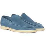 Loro Piana Summer Walk Suede White Sole Loafers 