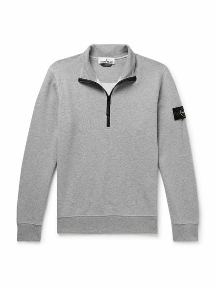 Stone Island Grey Quarter-Zip Sweatshirt  (Pre-Loved)