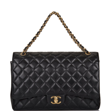 Chanel Maxi Classic Single Flap Black Caviar GHW "Unworn"