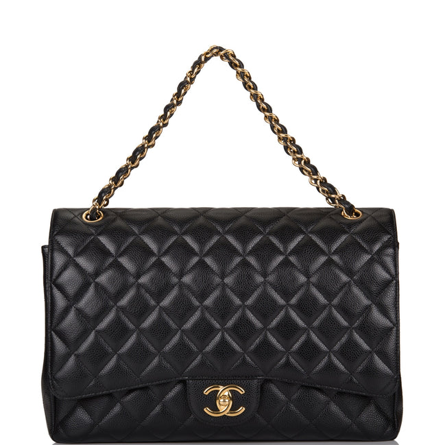 Chanel Maxi Classic Single Flap Black Caviar GHW "Unworn"