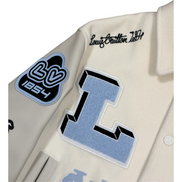 Louis Vuitton Cream Virgil Abloh Patch Varsity Jacket 