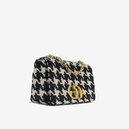 Dior Medium Caro Houndstooth Tweed Flap Shoulder Bag "Unworn"