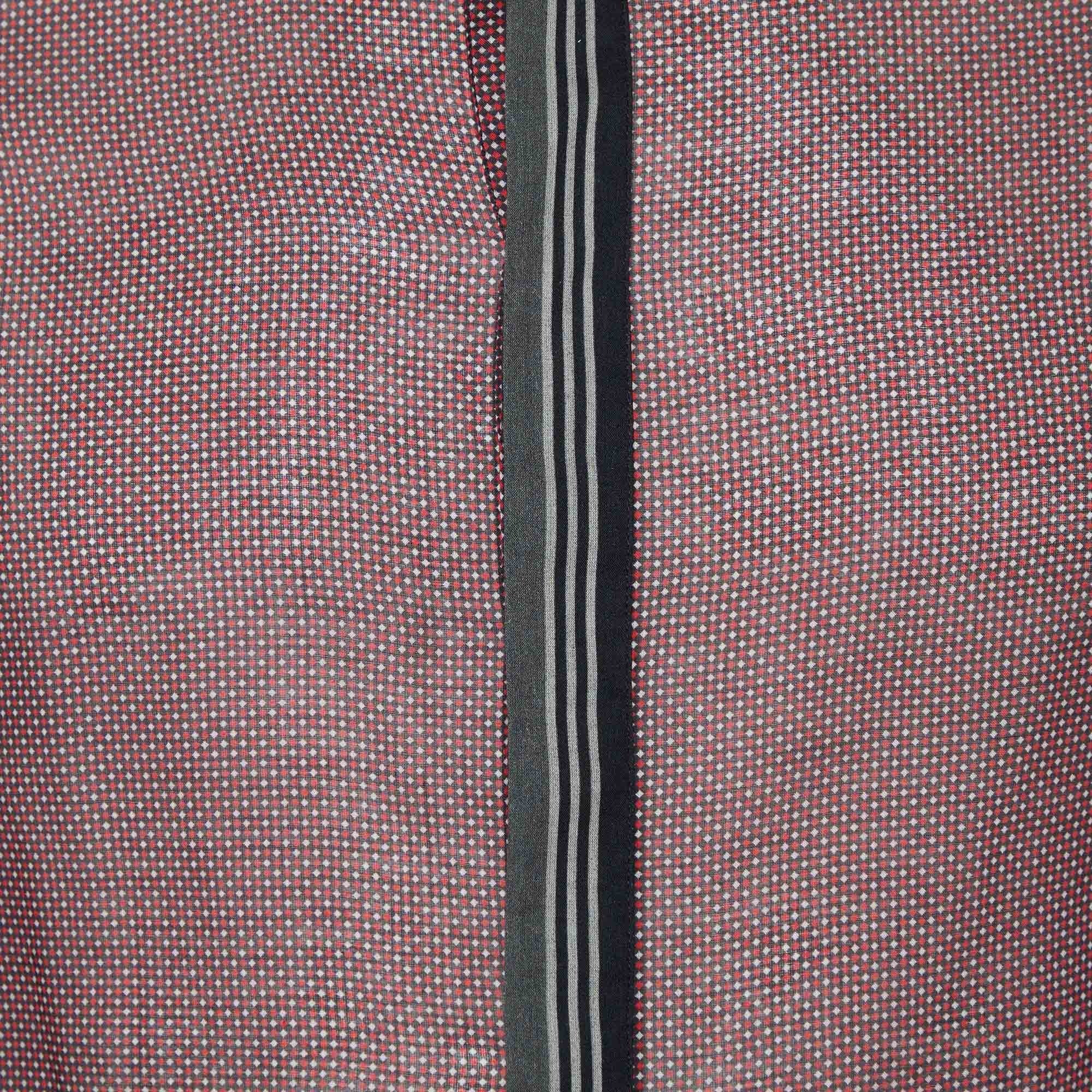 Dolce & Gabbana Burgundy Micro-Dot Contrast Trim Shirt (Pre-Loved)