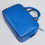 Gucci Tiger Painted Blue Leather Top Handle Bag (Pre-Loved)