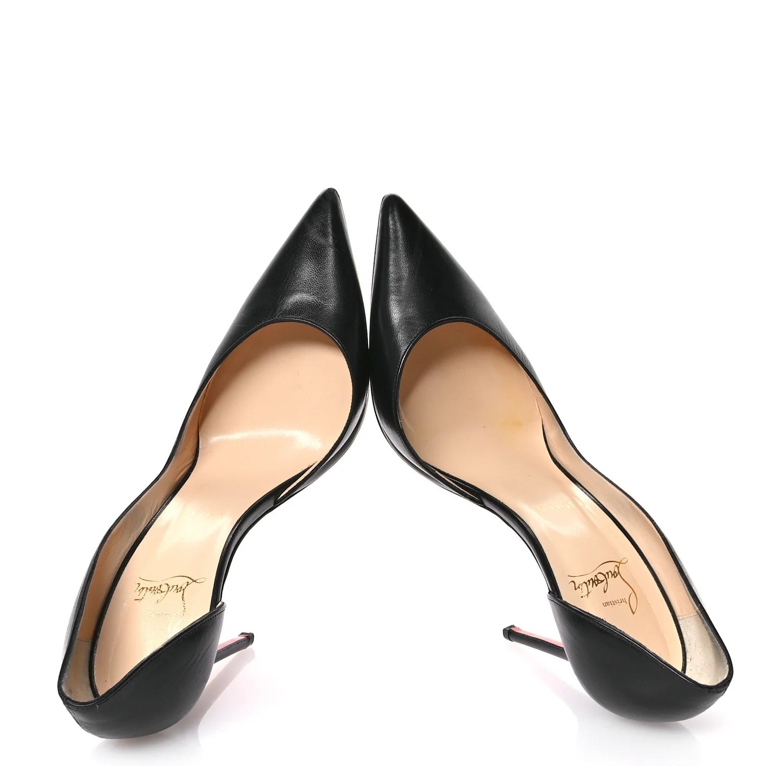 Christian Louboutin Black Calf Leather Kate 100 Pumps 
