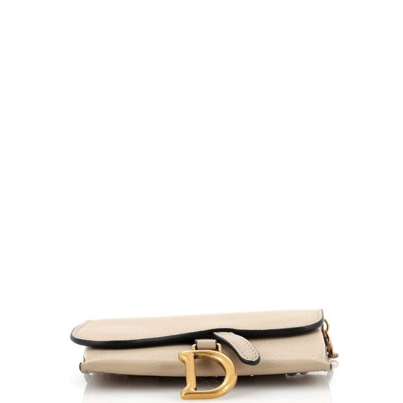 Dior Saddle Belt Pouch Beige Grained Calfskin 