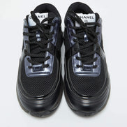 Chanel Black Mesh & Suede CC Trainers 