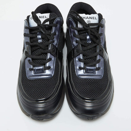 Chanel Black Mesh & Suede CC Trainers "Unworn"