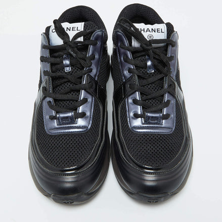 Chanel Black Mesh & Suede CC Trainers "Unworn"