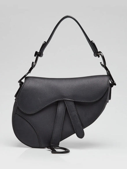 Dior Ultra-Matte Grained Calfskin Saddle Shoulder Bag "Unworn"