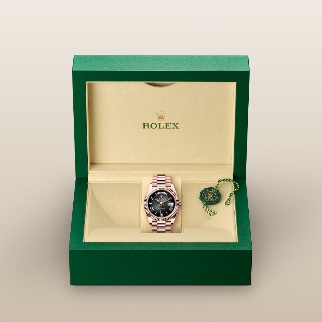 Rolex Day-Date 40 228235 Everose Gold Slate Ombré Dial 