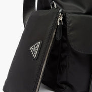 Prada Grey Re-Nylon Backpack with Pouch 