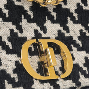 Dior Medium Caro Houndstooth Tweed Flap Shoulder Bag 