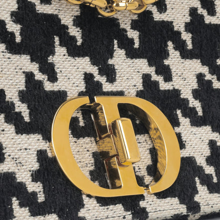 Dior Medium Caro Houndstooth Tweed Flap Shoulder Bag "Unworn"