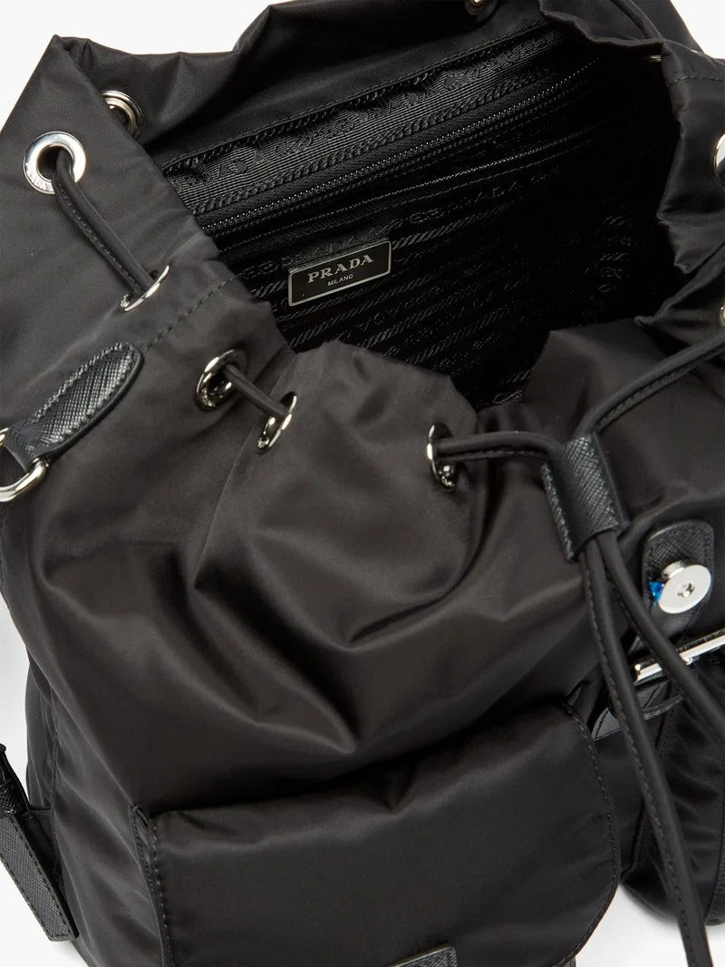 Prada Grey Re-Nylon Backpack with Pouch 