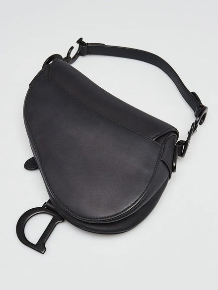 Dior Ultra-Matte Grained Calfskin Saddle Shoulder Bag "Unworn"