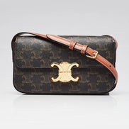 Celine Shoulder Bag Claude in Triomphe Canvas 