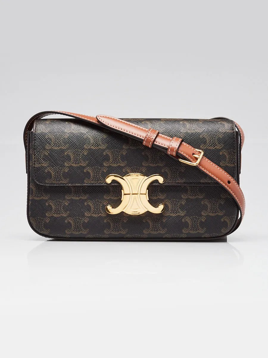 Celine Shoulder Bag Claude in Triomphe Canvas 