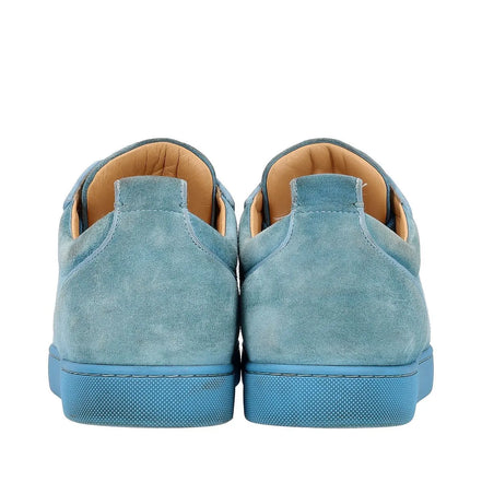 Christian Louboutin Light Blue Suede Louis Junior Spikes Sneakers (Pre-Loved)