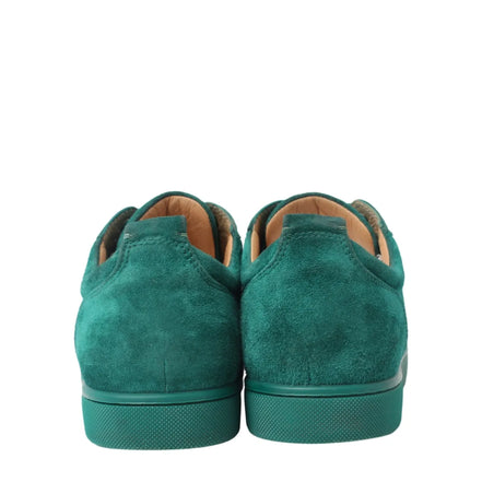 Christian Louboutin Emerald Green Suede Louis Junior Spikes Sneakers (Pre-Loved)