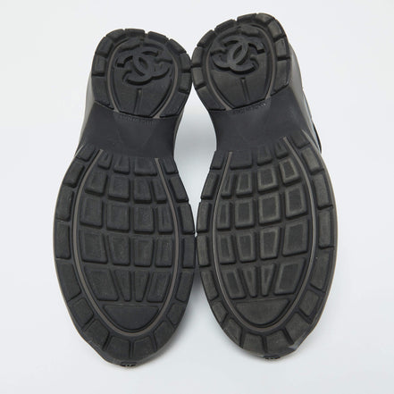 Chanel Black Mesh & Suede CC Trainers "Unworn"