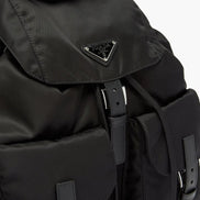 Prada Grey Re-Nylon Backpack with Pouch 
