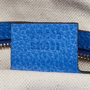 Gucci Tiger Painted Blue Leather Top Handle Bag (Pre-Loved)